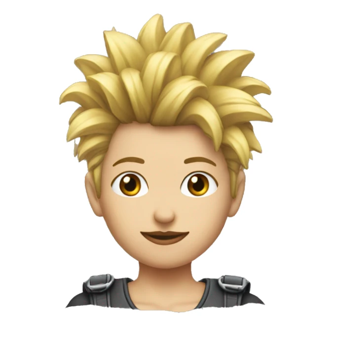 carita redonda iPhone con cresta punky sticker