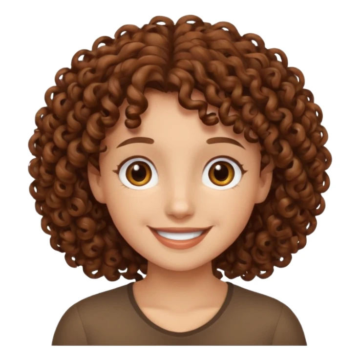 Nano con capelli ricci marroni, occhi marroni sticker