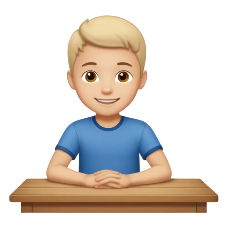 niño montado en una mesa encima de ella sticker