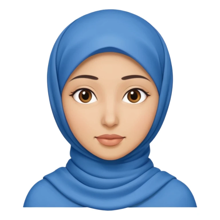 TikTok hijabi in a blue hijab with some neck showing  sticker
