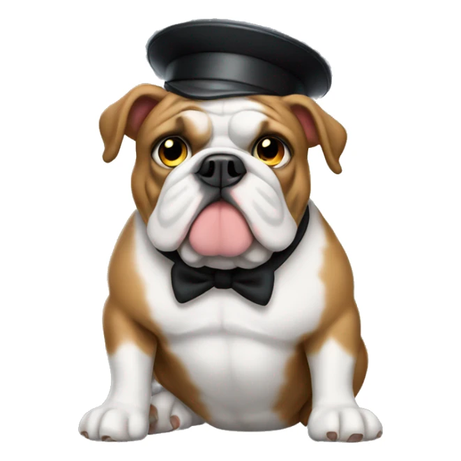 english bulldog conductor music sticker
