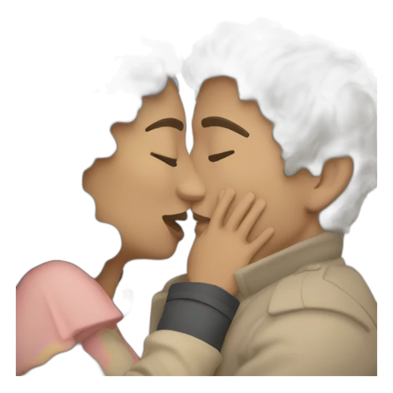 Two people kissing passionately  sticker