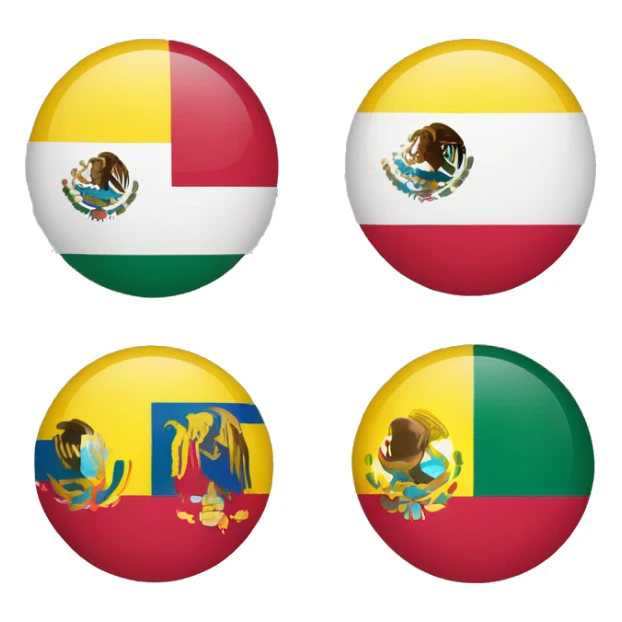 emoji de bandera de Ecuador y México juntas sticker