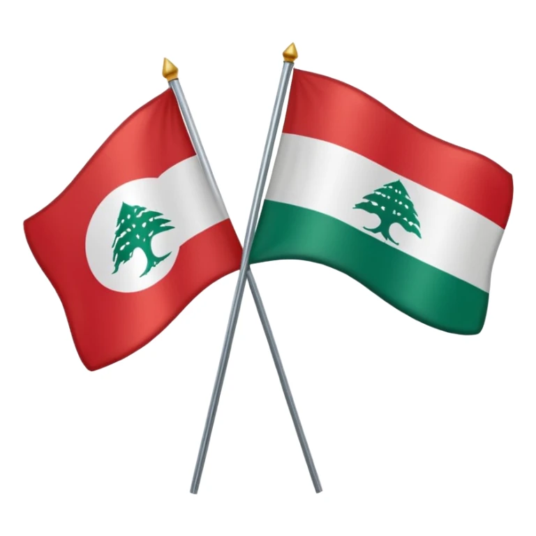 half the iraq flag and half the lebanese flag sticked together sticker