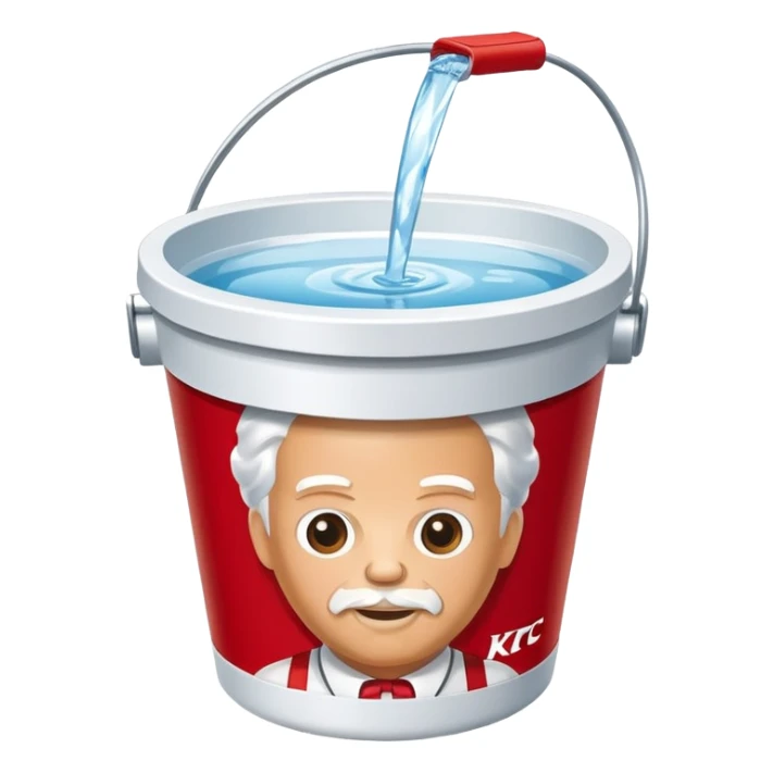 kfc bucket but with water sticker