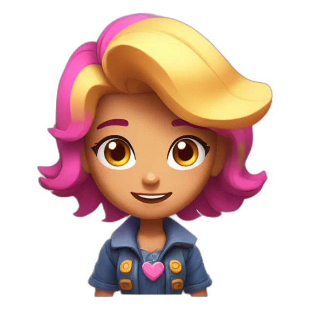 Maisie dans Brawl Stars avec un coeur sticker