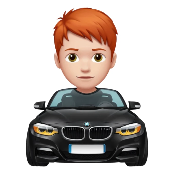 Red head boy on bmw f31 black sticker