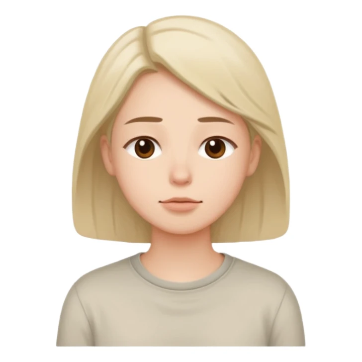 person taking a deep breath, relaxed expression, simple style emoji sticker