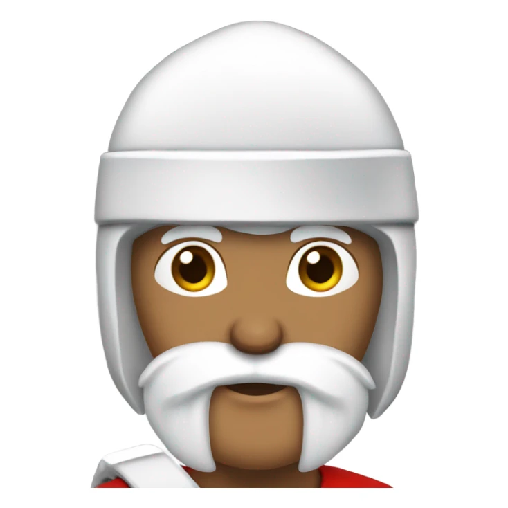 white spartan male wearing red santa hat sticker