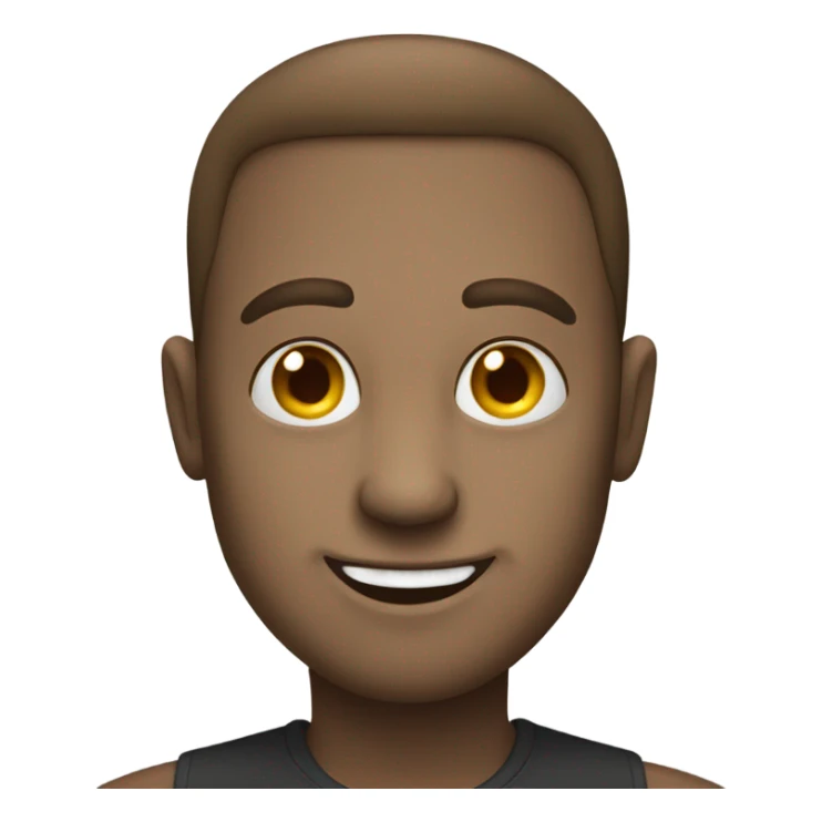 emoji with sly smile and without eyeball sticker