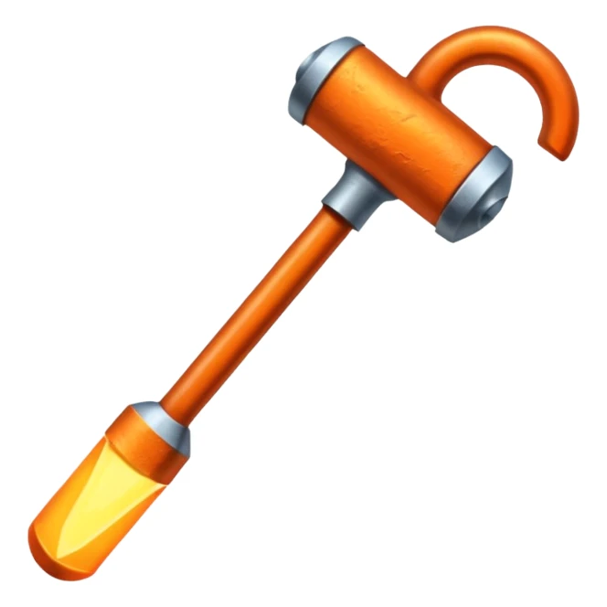 hot iron metal rod sticker