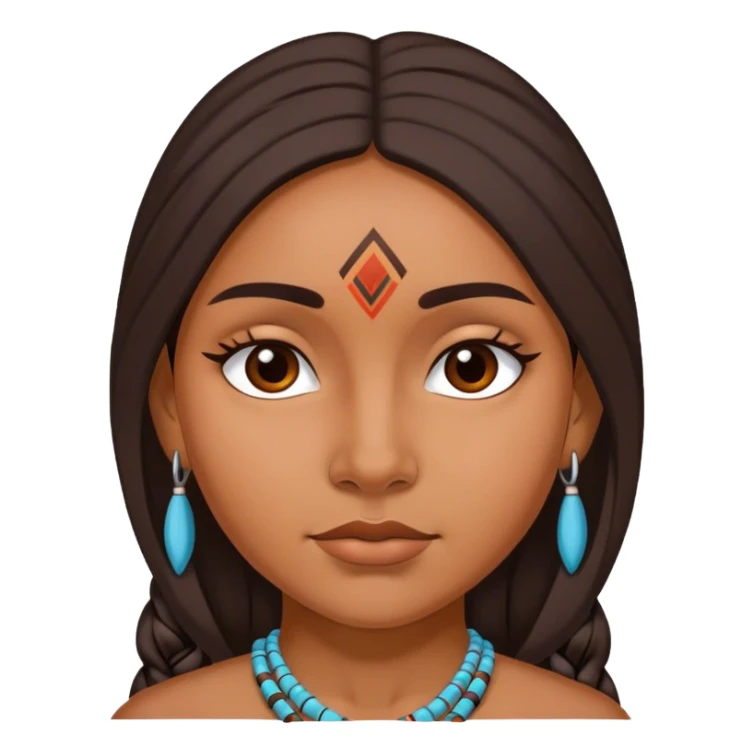 Cherokee indian girl sticker