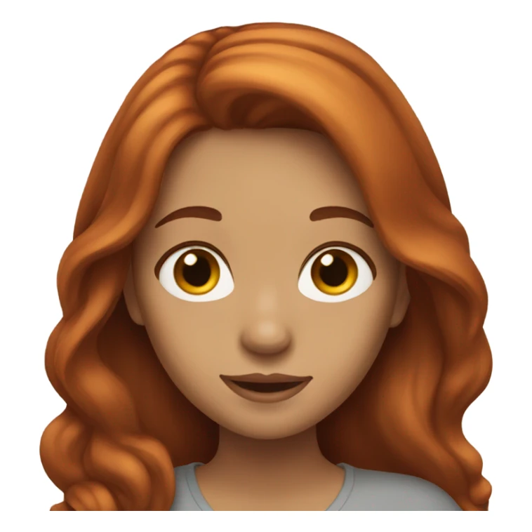 Auburn hair girl sticker