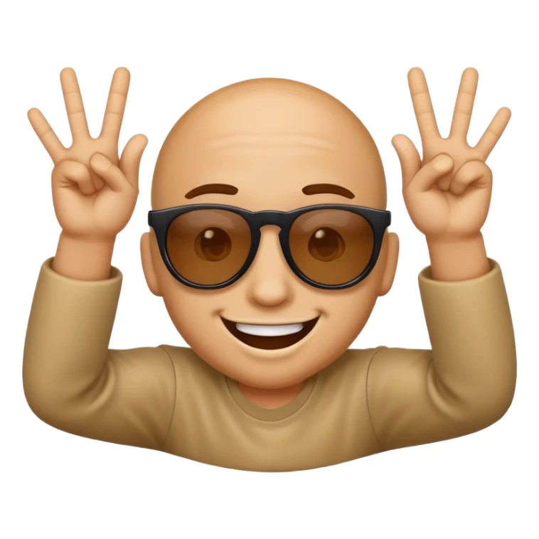 Sunglasses emoji throwing up gang signs  sticker