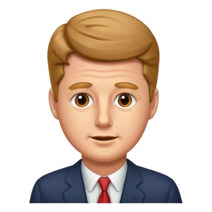 John Kennedy realystic sticker