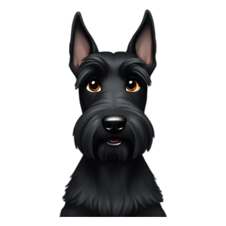Seat Scottish terrier black eyes black sticker