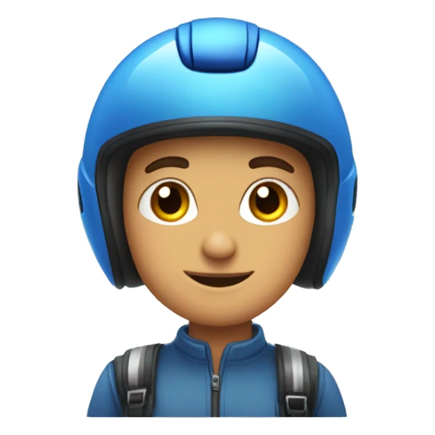 Boy with  blue helmet onr scooty sticker