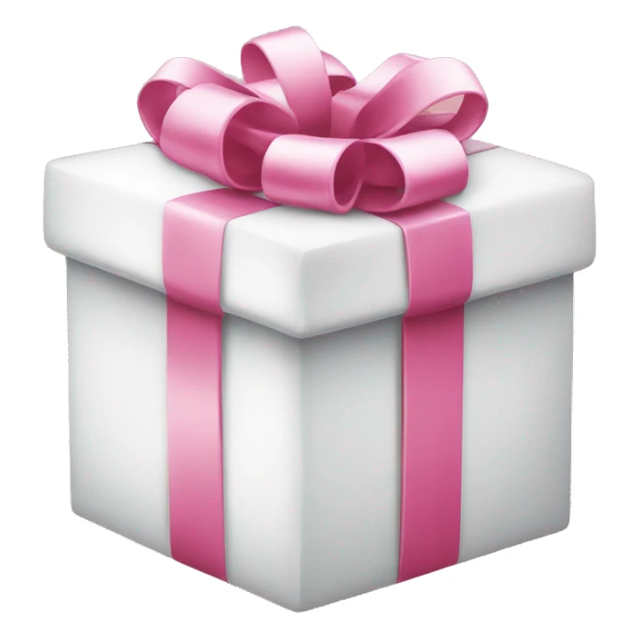 Pink and white Christmas present  sticker