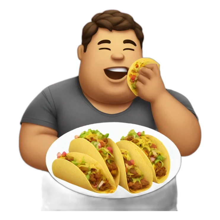 Chubby eating tacos on valentines  sticker