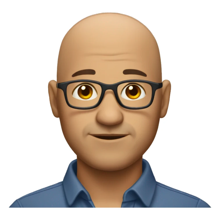 Bald Latino no glasses old teacher sticker
