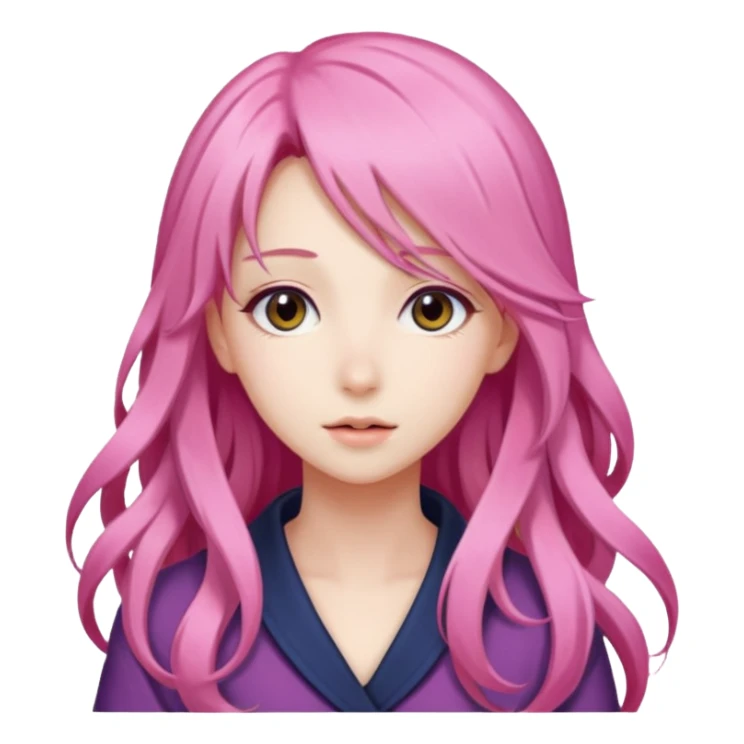 beautiful gorgeous anime lady with sticker