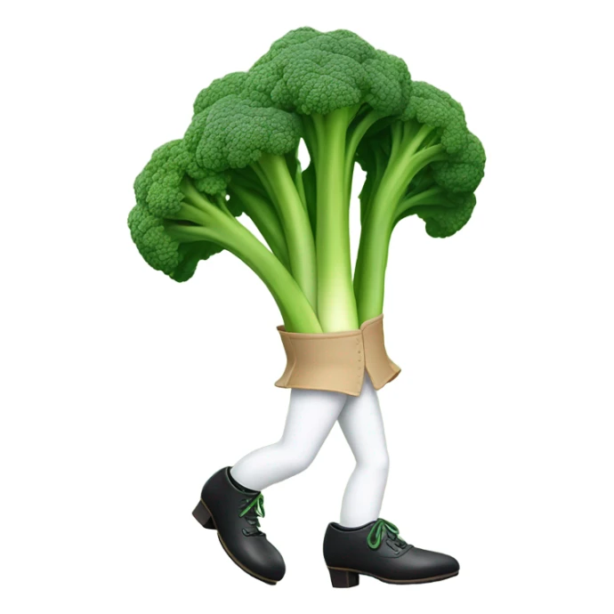 little broccolini dancing with tap shoes sticker