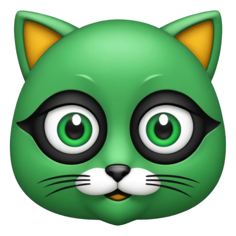 Gata con ojos verdes y negro sticker