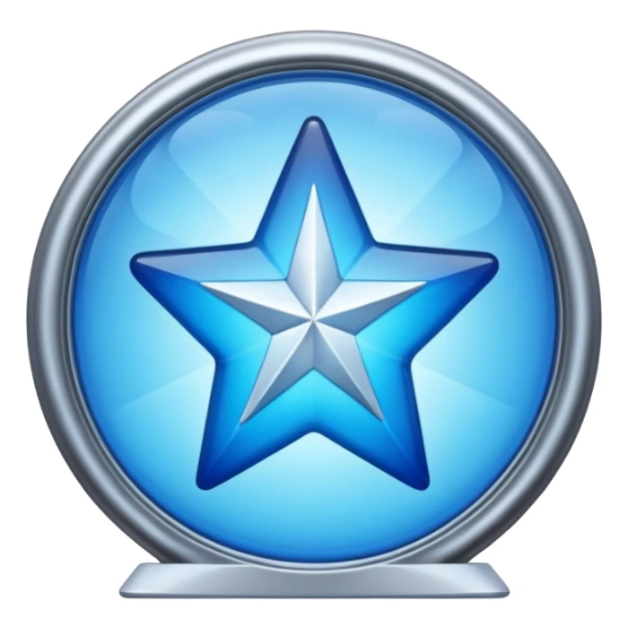 store with blue star sticker