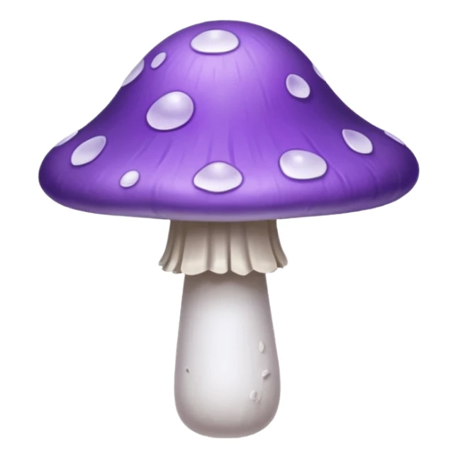 cogumelo fantasma fantasma roxo e branco sticker