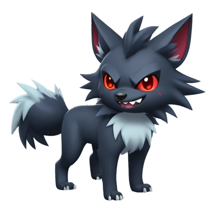 Cool Edgy Zorua-Zoroark-Mightyena full body sticker