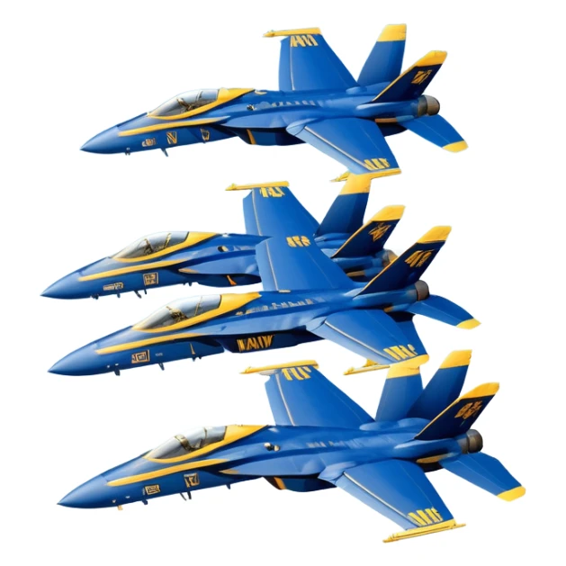 four US Navy Blue Angels f/a-18s flying in diamond formation sticker