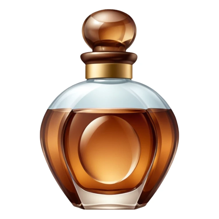 Organic cosmetic in a brown cristal bottle sticker