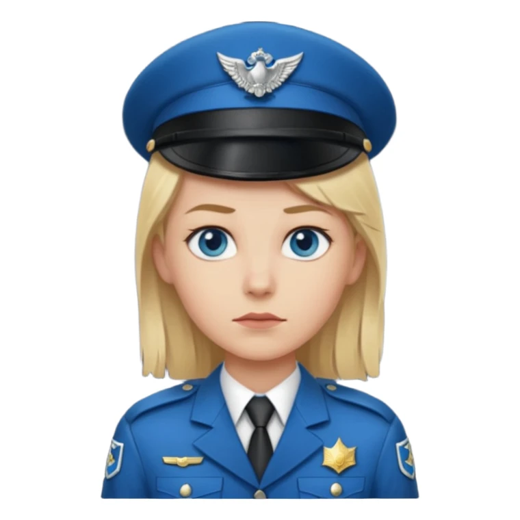 Blonde hair, blue eyed, SS officer sticker