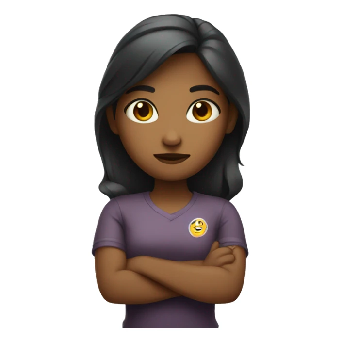 girl with crossed arms sticker