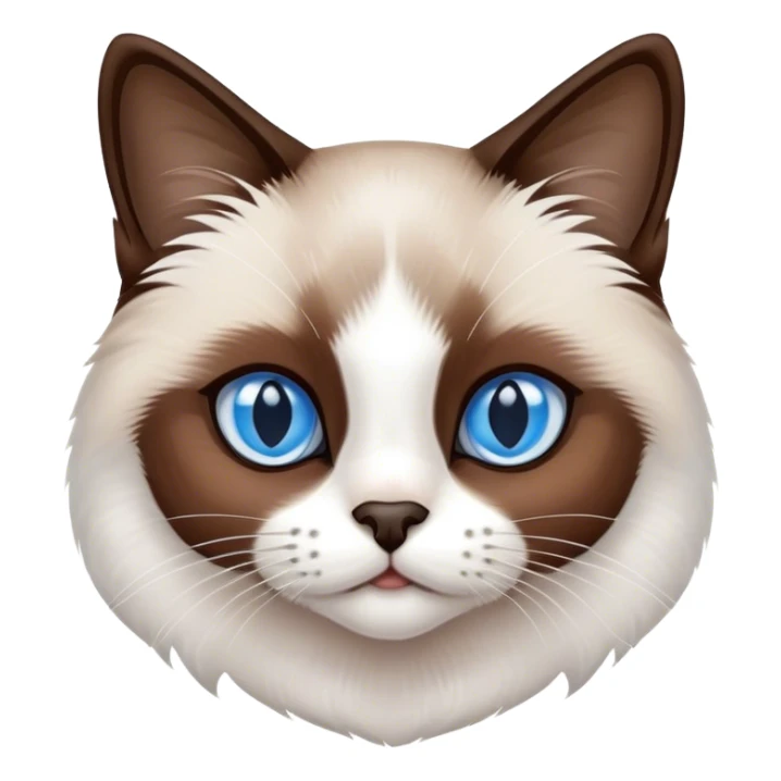 Snowshoe cat blue eyes  sticker