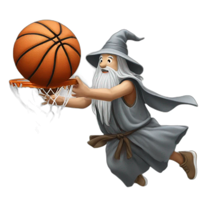 gandalf dunking a basketball sticker