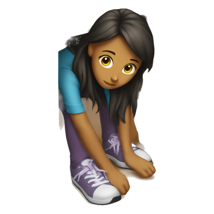 the girl is hiding under the desk sticker