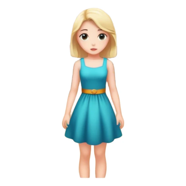 Girl in a dress in a library ￼ sticker