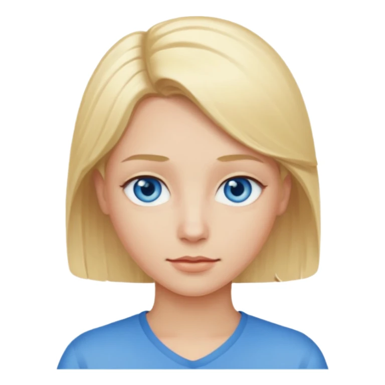 Blonde hair blue eyes emoji  sticker