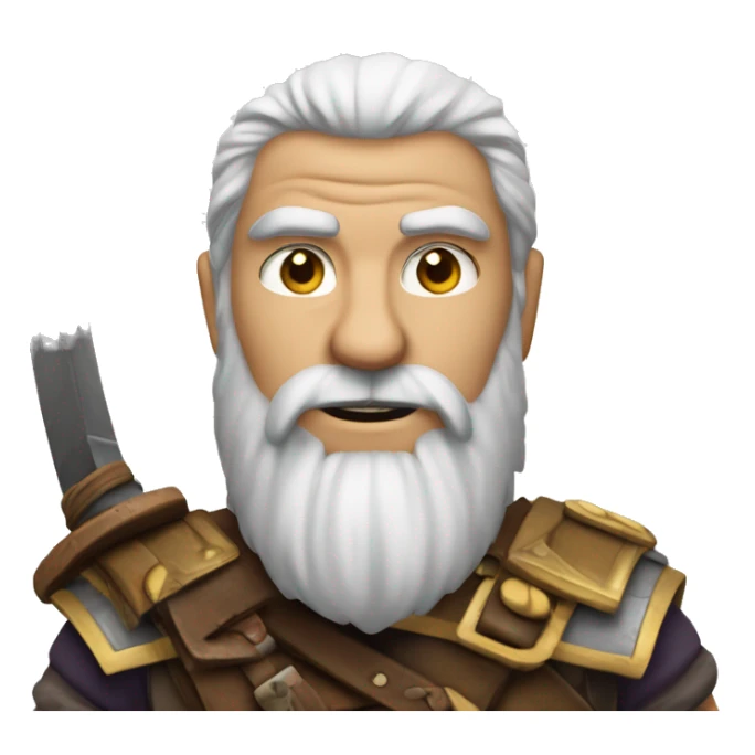 nain guerrier avec une grosse barbe en 2d sticker