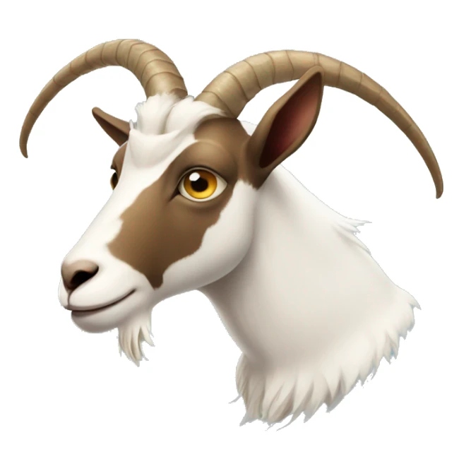 A male goat stuck to a fish sticker