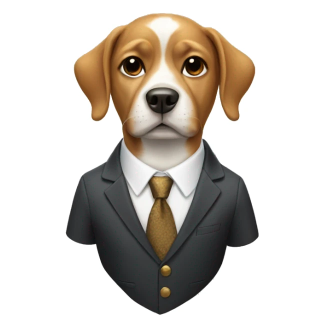 Dog wearing a suit sticker