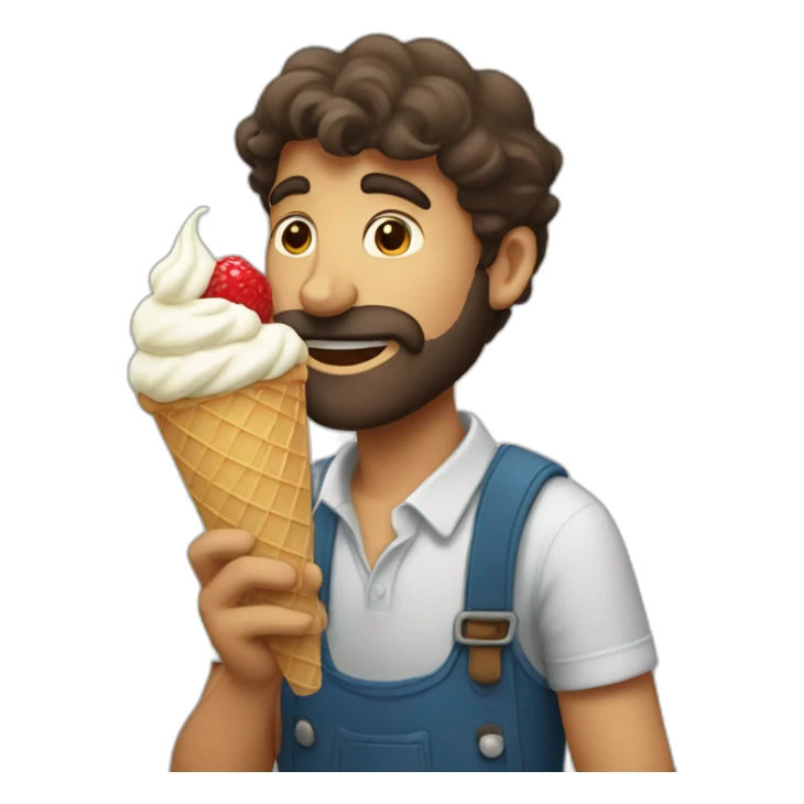 jew eating ice cream sticker
