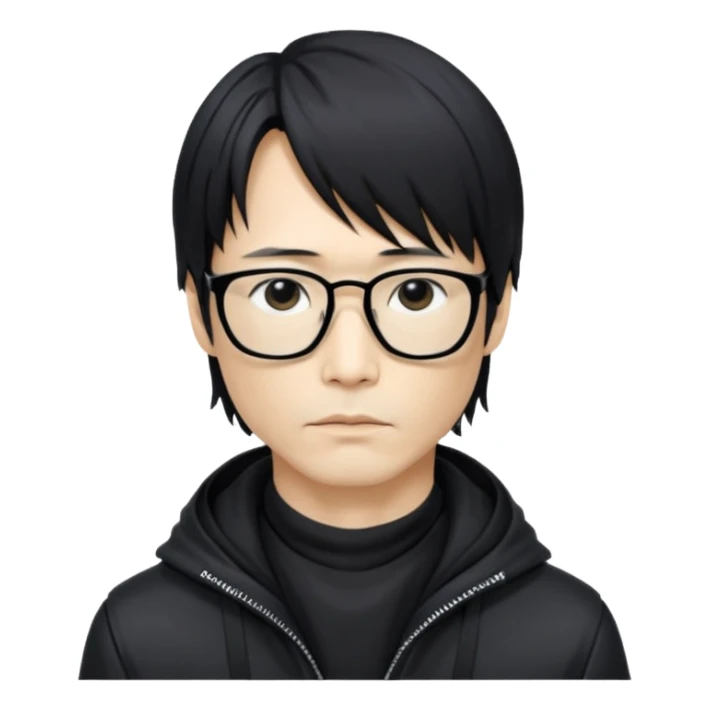 Hideo Kojima wearing Rick Owen’s sticker