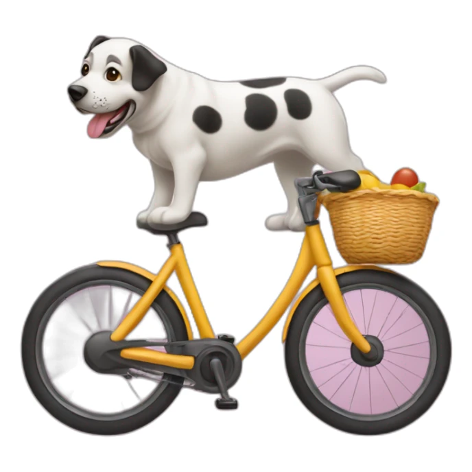 Squezzi qui fait du vélo avec son chien sticker