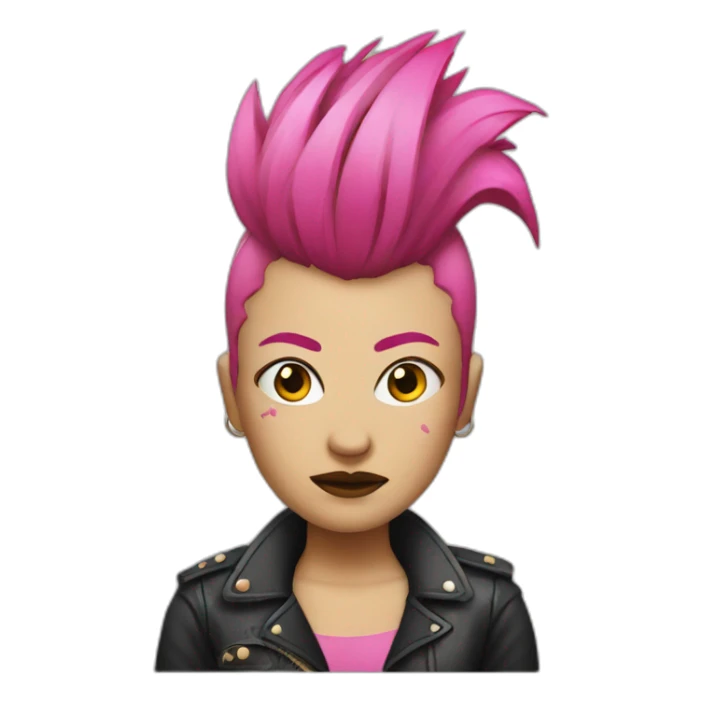 Woman Bruised punk with pink Mohawk sticker