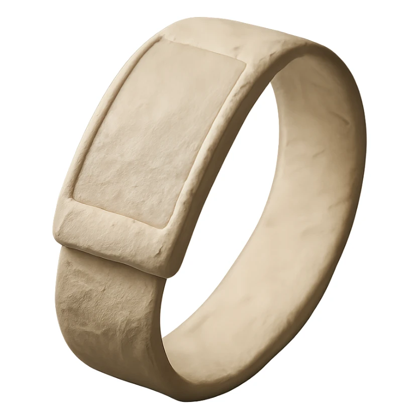 claymation style white Whoop band bracelet sticker