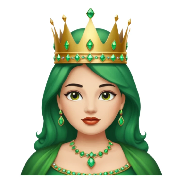 Green queen larger women sticker