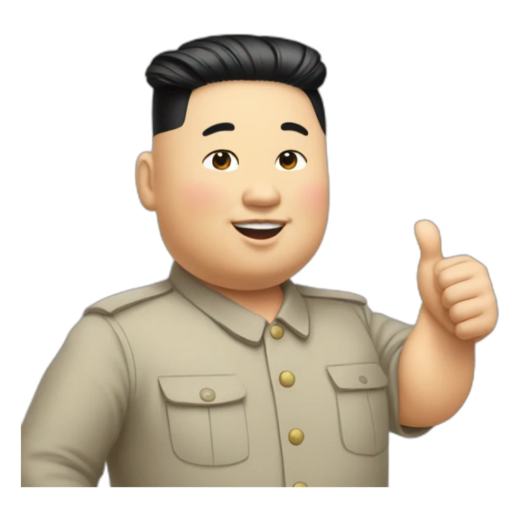 pregnant Kim jong un giving you a thumbs up sticker