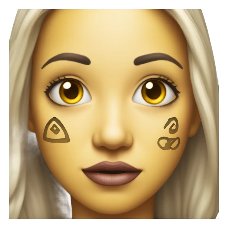 Yellow emoji face with LA tattoo on the forehead  sticker